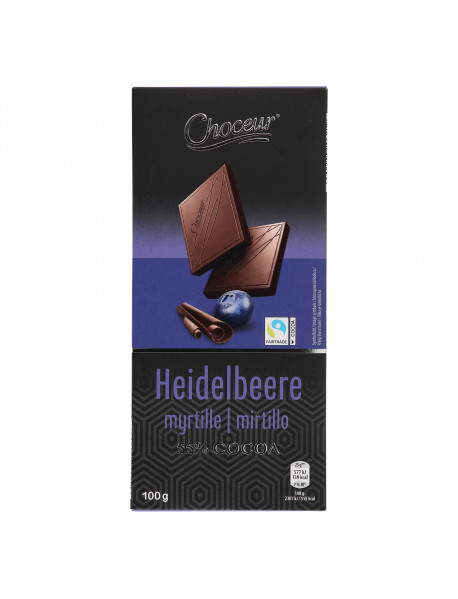 Choceur Heidelbeere - čučoriedková čokoláda 55% kakao 100 g 