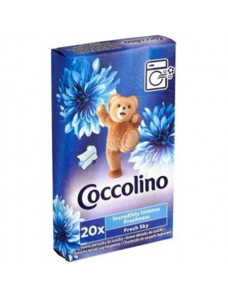 COCCOLINO Intense Fresh Sky vonné obrúsky do sušičky 20 ks