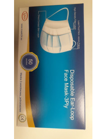 Lyson Disposable Ear-Loop Face Mask 50 ks jednorázové 3-vrstvové rúško