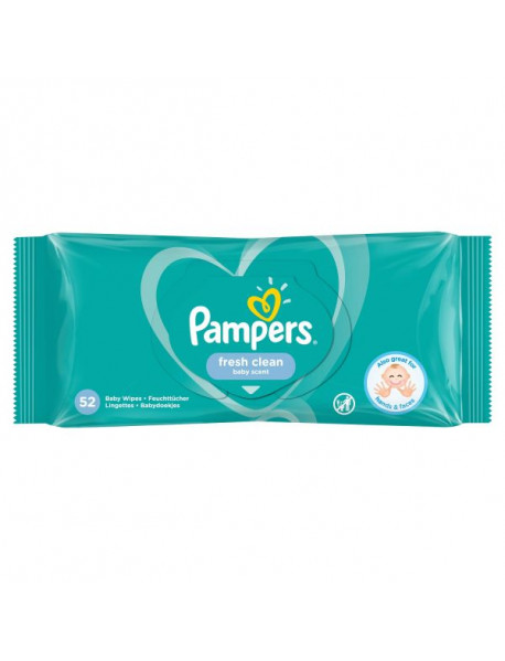 Pampers Fresh Clean vlhčené detské obrúsky 52 ks Pampers Fresh Clean vlhčené detské obrúsky 52 ks