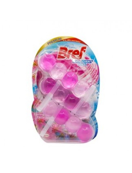 Bref Brilliant Gel All in 1 Spring Rain WC blok s vôňou jarného dažďa 3 x 42 g