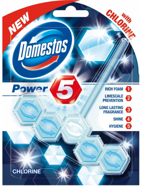 Domestos Power5 Chlorine WC blok 55g