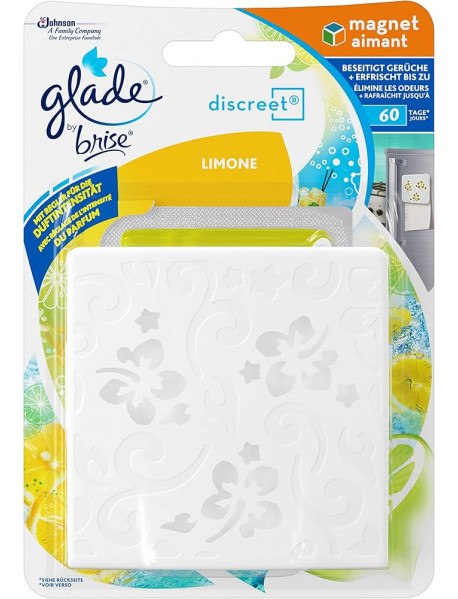 Glade Discreet Magnet s náplňou Fresh Citrus aróma difuzér s náplňou 8g Glade Discreet Magnet s náplňou Fresh Citrus aróma difuzér s náplňou 8g