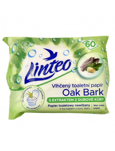 Linteo vlhčený toaletný papier Dubová kôra 60 ks Linteo vlhčený toaletný papier Dubová kôra 60 ks