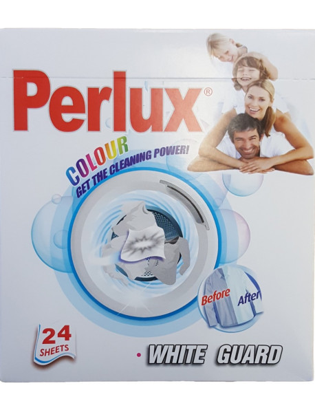 Perlux White Guard obrúsky na bielu bielizeň a biele oživenie 24 ks 