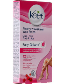 VEET Wax Strips Legs & Body voskové pásiky 12 ks 