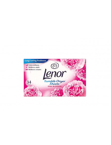 Lenor Pink Blossom vońavé obrúsky do sušičky 34 ks 