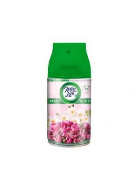 Miss Life Peony & Wild Rose náhradná náplň do elektrického osviežovača 250 ml
