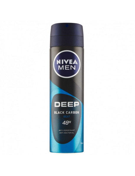 Nivea Men Deep Black Carbon Beat deospray 150 ml