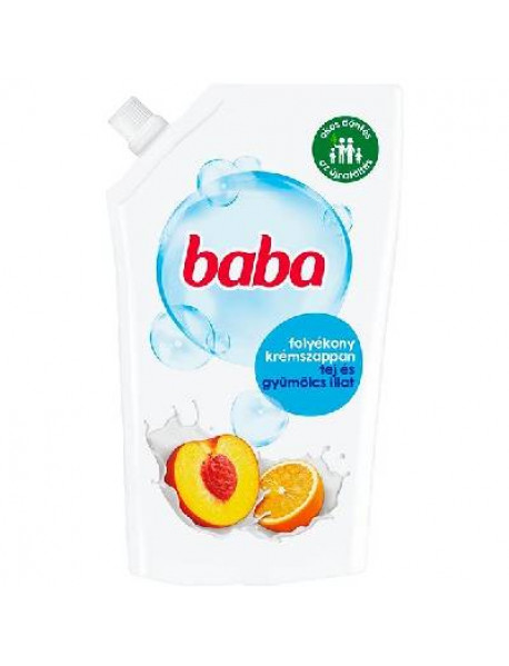Baba tekuté mydlo Ovocie a mlieko 500 ml - náhradná náplň Baba tekuté mydlo Ovocie a mlieko 500 ml - náhradná náplň